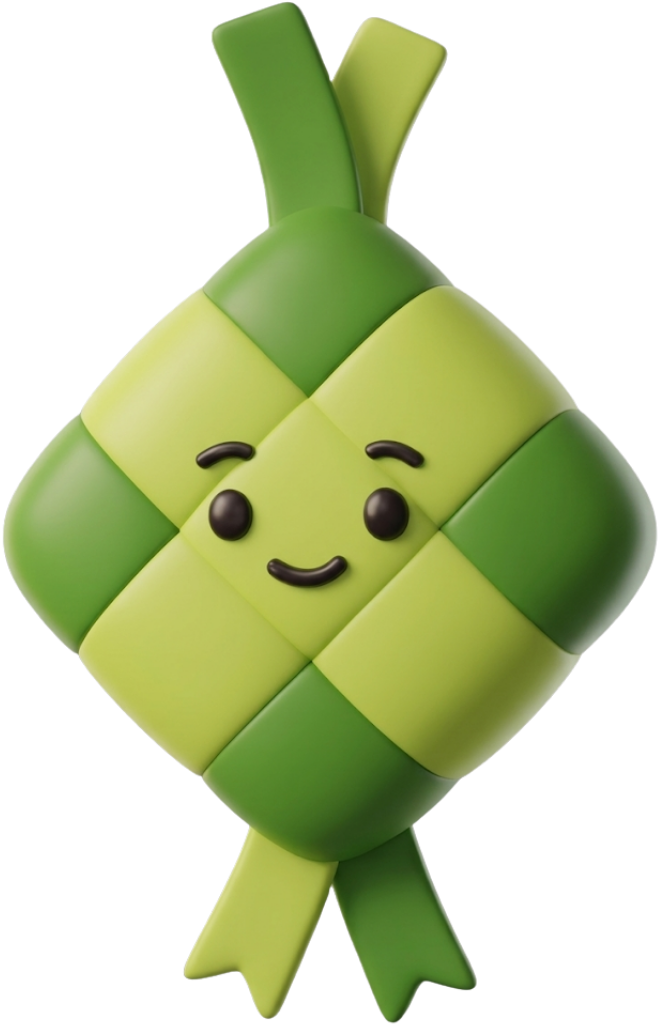 3D ketupat mascot